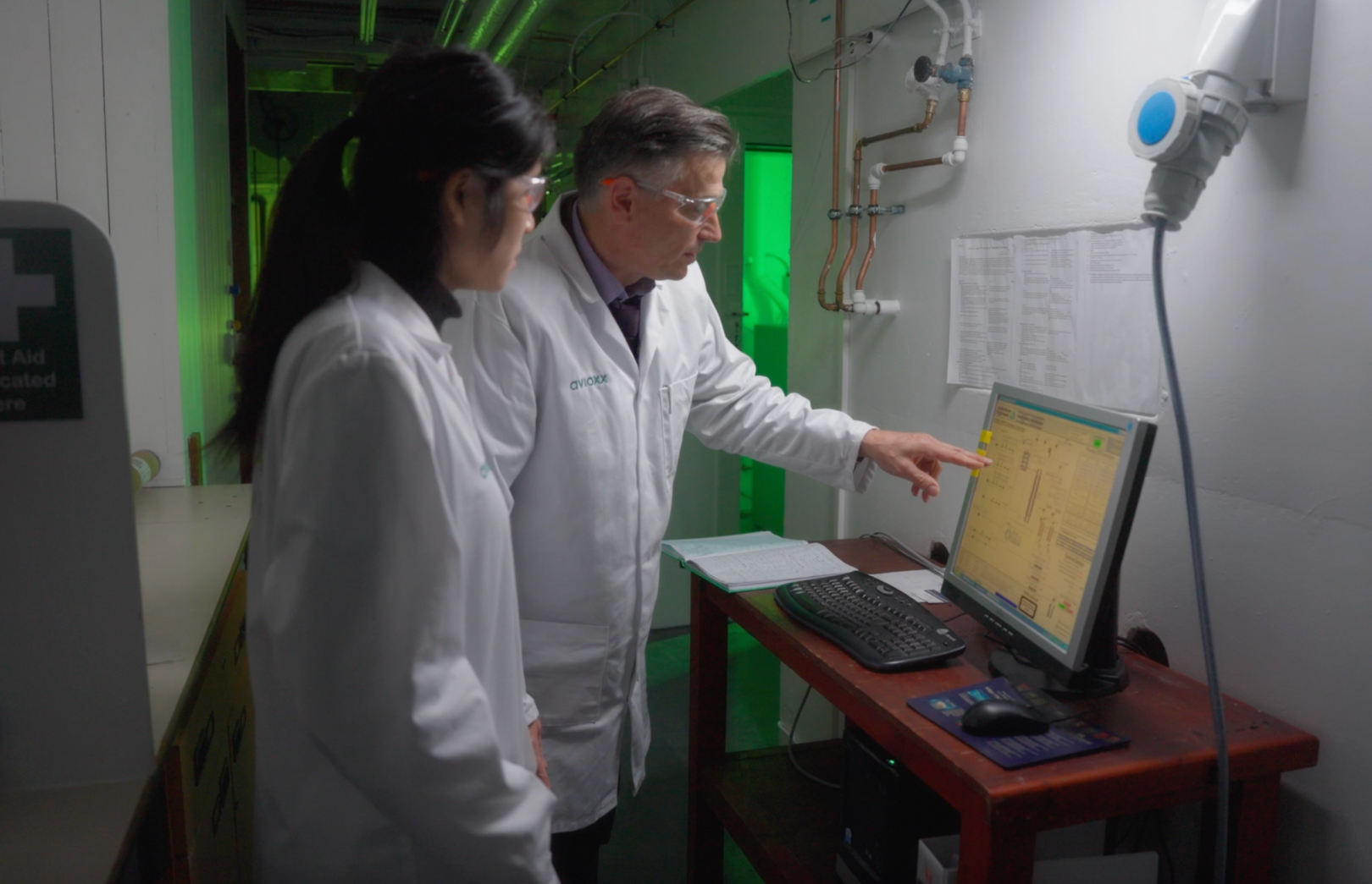 Avioxx team members in the Advanced Fuel Facility at the Heath Technical Park